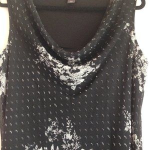 Beautiful Lined Black Sheer Blouse